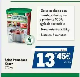 Makro Salsa pomodoro knorr oferta