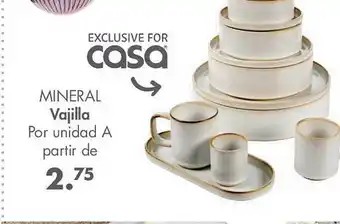 Casa Mineral vajilla por oferta