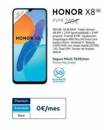 Movistar Honor x8 oferta