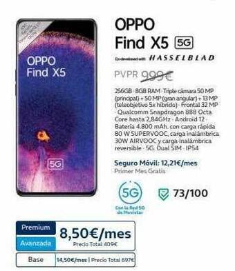 Movistar Oppo find x5 oferta