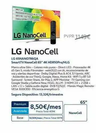 Movistar Lg 65nano786qa smarttv nanocell 65 oferta