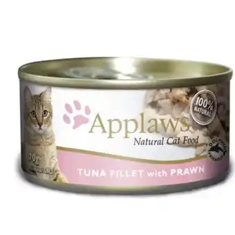 Applaws cat lata 70g atún y gambas comida húmeda para gatos natural grain free