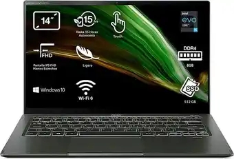 Amazon Acer swift 5 nu-sf514-55t-5001 - ordenador portátil 14" full hd (intel evo i5-1135g7, 8gb ram, 512gb ssd, intel iris xᵉ gr... oferta