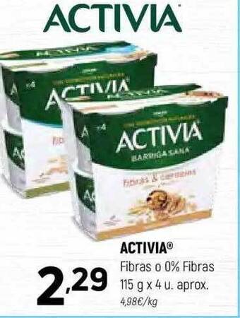 Coviran Activia fibras o 0% fibras oferta
