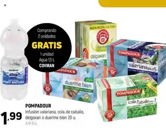 Coviran Pompadour infusíon valeriana cola de caballo delgaxan o duerme bien 20 oferta