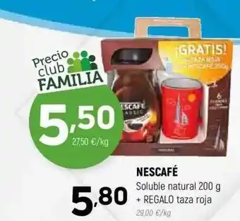Coviran Nescafé soluble natural + regalo taza roja oferta