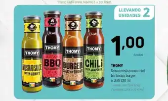 Coviran Thomy salsa mostaza con miel barbacoa burger o chili oferta