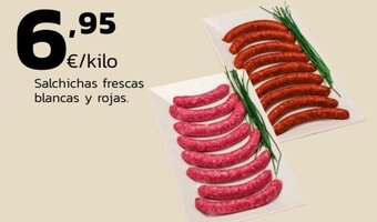 Supermercados Lupa Salchichas frescas blancas y rojas oferta