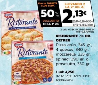 Supermercados Lupa Ristorante De Dr. Oetker oferta
