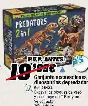 DRIM Conjunto excavaciones dinosaurios depredador oferta