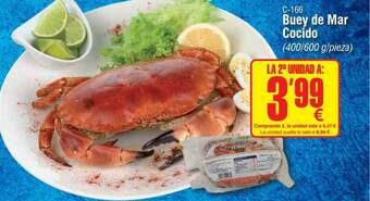 Abordo Buey de mar cocido oferta