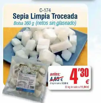 Abordo Sepia limpia troceada bolsa oferta