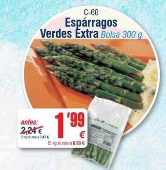 Abordo Espárragos verdes extra bolsa oferta