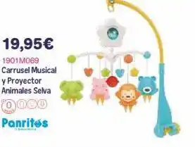 19,95€ 1901m069 carrusel musical y proyector animales selva 0000 panrites