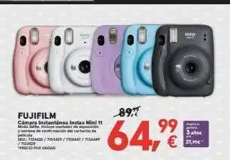 Worten Fujifilm cámara instantánea instax mini 11 mada selfie. incluye contador de exposición y ventana de confirmación del cartucho oferta