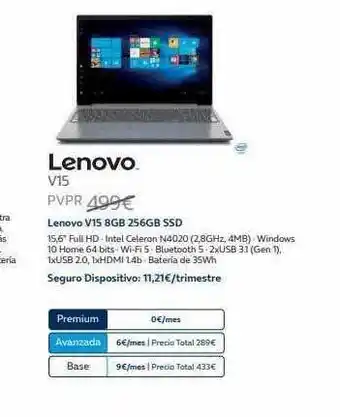 Movistar Lenovo v15 oferta