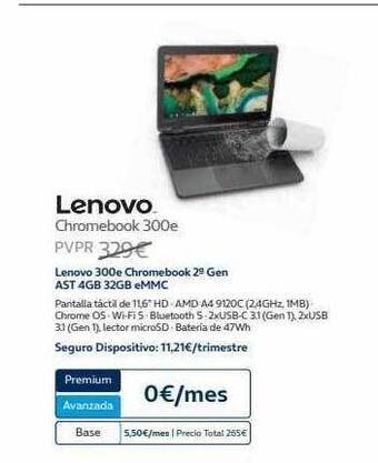 Movistar Lenovo chromebook 300e oferta