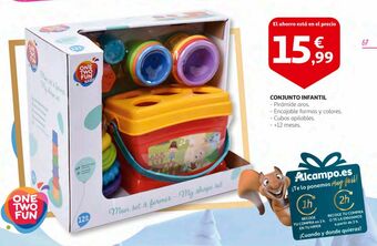Alcampo Juguetes bebé one two fun oferta