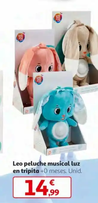 Alcampo Peluches musicales one two fun oferta