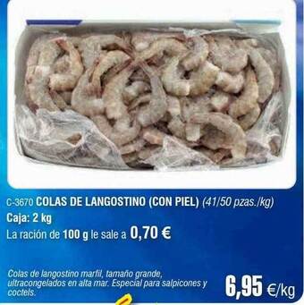 Abordo Colas de langostino con piel oferta