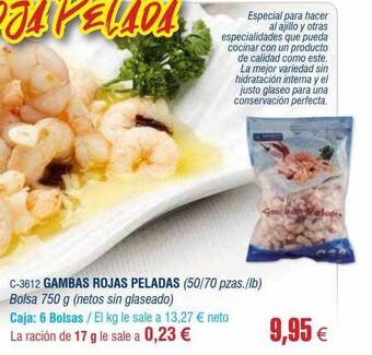 Abordo Gambas rojas peladas oferta