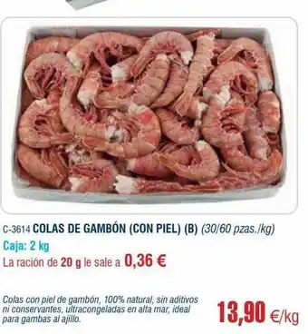 Abordo Colas de gambón con piel oferta