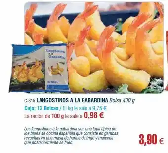 Abordo Langostinos a la gabardina oferta