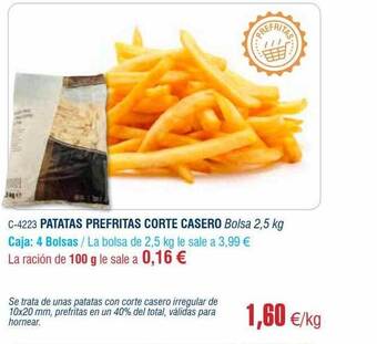Abordo Patatas prefritas corte casero oferta