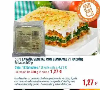 Abordo Lasaña vegetal con bechamel oferta