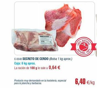 Abordo Secreto de cerdo oferta
