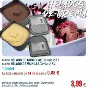 Helado de chocolate helado de vainilla