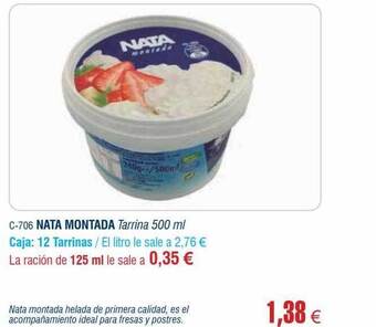 Abordo Nata montada oferta