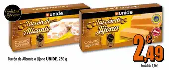 Unide Supermercados Turron de alicante o jiiona unide oferta