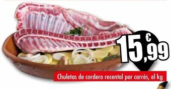 Unide Supermercados Chuletas de cordero recental por carres oferta