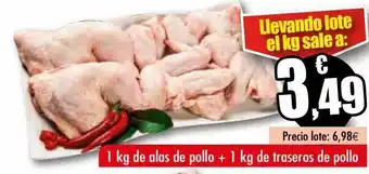 Unide Supermercados 1 kg de alas de pollo + 1 kg de traseros de pollo oferta