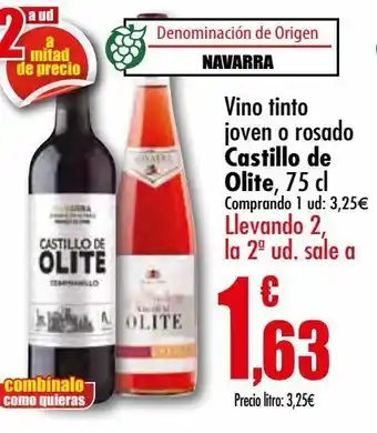 Unide Supermercados Vino tinto joven o rosado castillo de olite oferta