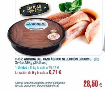 Abordo Anchoa del cantábrico selección gourmet oferta