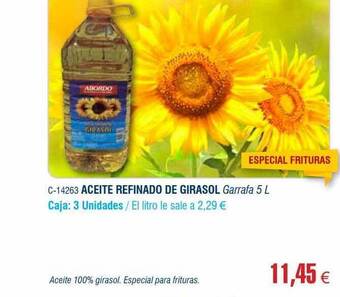 Abordo Aceite refinado de girasol oferta