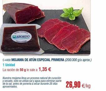 Abordo Mojama de atún especial primera oferta