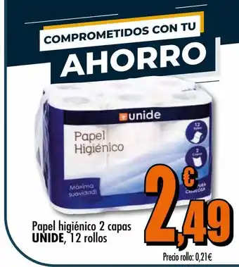 Unide Supermercados Papel higienico 2 capas unide oferta