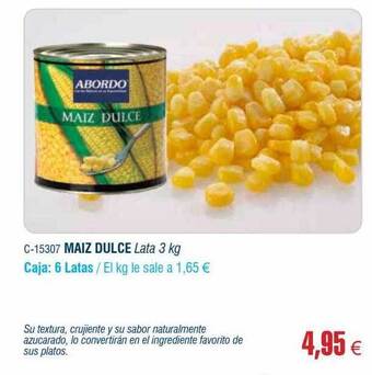 Abordo Maiz dulce oferta