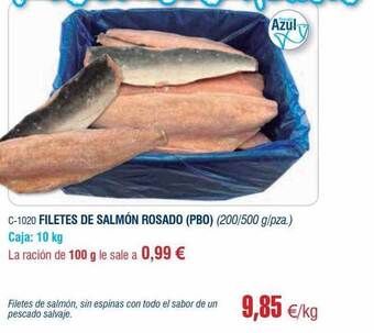 Abordo Filetes de salmón rosado (pbo) oferta