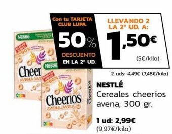 Supermercados Lupa Nestlé Cereales cheerios avena 300 gr oferta