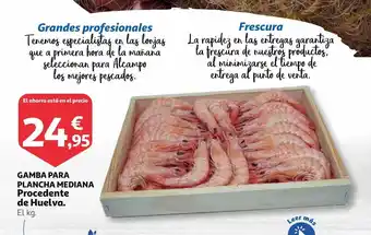 Alcampo Gamba para plancha mediana procedente de huelva oferta