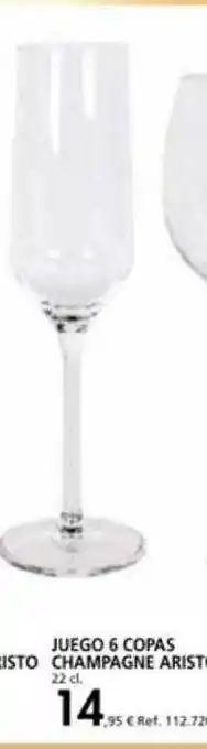 Coferdroza Juego 6 copas champagne aristo oferta