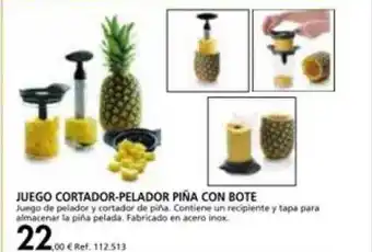 Coferdroza Juego cortador-pelador piña con bote oferta