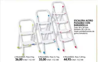 Coferdroza Escalera acero plegable con barandilla oferta