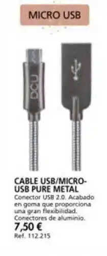 Coferdroza Cable usb-micro-usb pure metal oferta