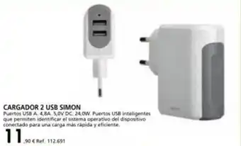 Coferdroza Cargador 2 usb simon oferta