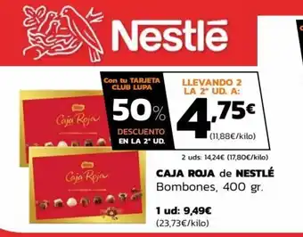 Supermercados Lupa Caja Roja de Nestlé Bombanes 400 gr oferta